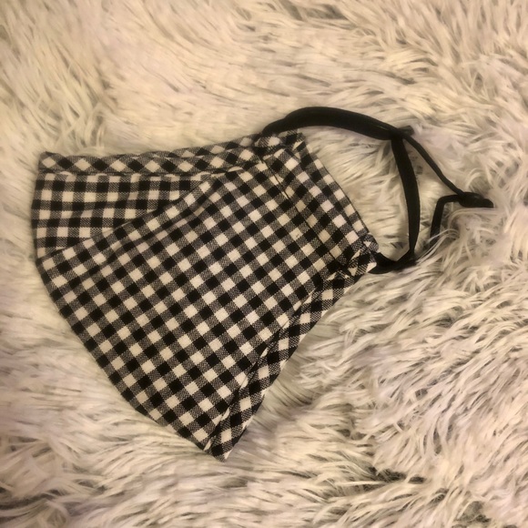 Black & White Gingham Vented Filter Mask - Picture 4 of 6